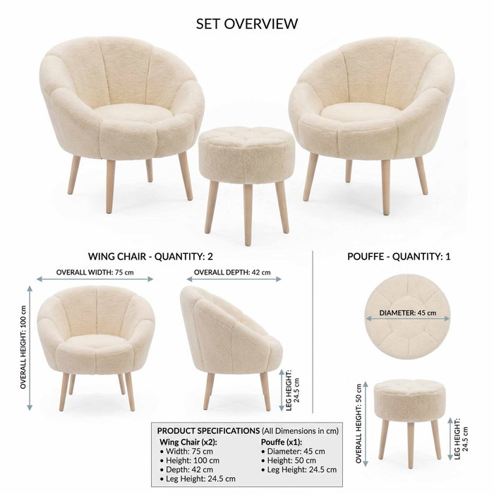 Atelier Del Sofa Lida Wellsoft - Cream Atelier Del Sofa Lida Wellsoft - Cream